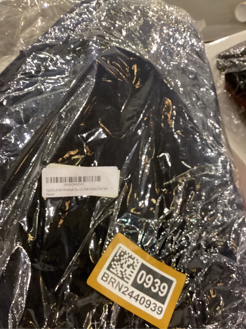 Yacht & Smith 12 Pack Of Wholesale Bulk Winter Fleece Scarf Solid Black And Plaid, Scarves in Bulk U