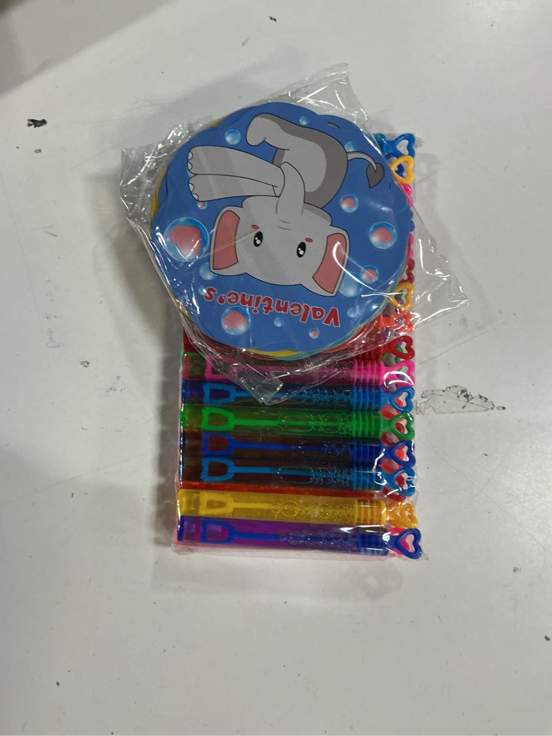 Condition photo showing New/Like New for Valentines Day Gifts for Kids, 32 Pack Mini Bubble Wands with Valentines Animal Themes Greeting Cards for Kids, Valentine's Day School Prize Party Favor, Classroom Exchange Gift Set Style 3