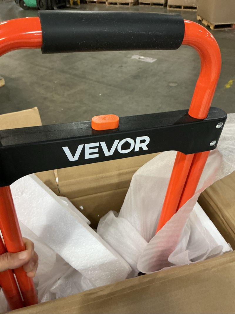 Condition photo showing Good Condition for vevor stair climbing cart 260 lbs, portable folding aluminum trolley dolly for stairs with telescoping handle, 6 mute wheels & 2 ropes, stair climber dolly for home, groceries, warehouse 260 lbs-new
