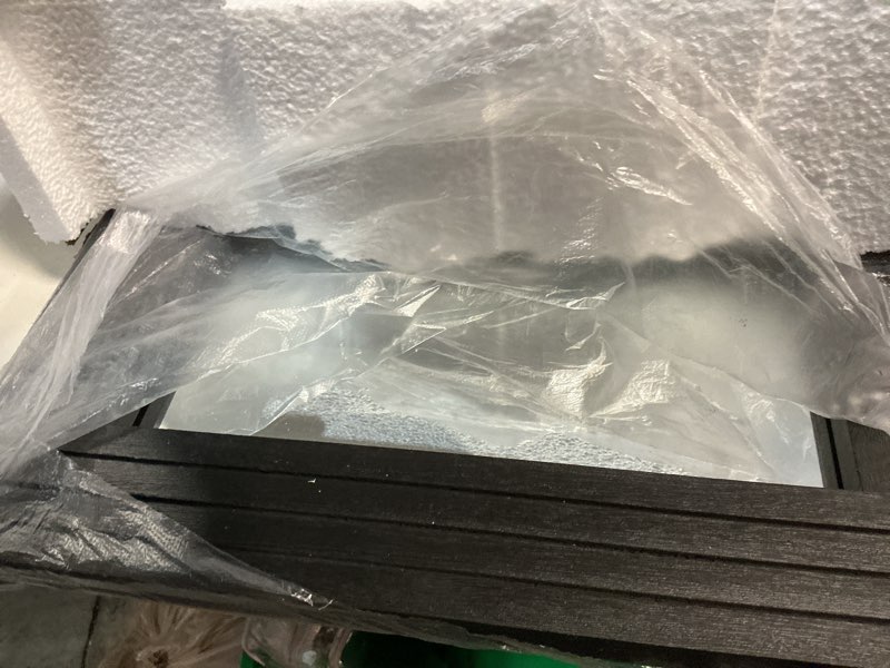 Condition photo showing Good Condition for AAZZKANG Wood Framed Mirror Large Barn Door Style Rectangle Decorative Bathroom Bedroom Vanity Mirror Home Wall Decor Horizontal 18"x26"