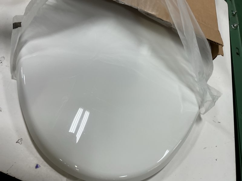 Condition photo showing Good Condition for little2big toilet seat with built-in toddler potty training seat, slow close, easy to install, made in usa, elongated, white