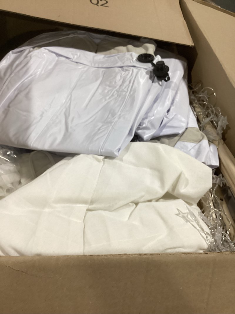 Condition photo showing Good Condition for 6 Pack Sleepovers Teepee Tent for Kids Bulk with Mattress Sheet Light,Natural Cotton Washable Indoor Play Tent for Birthday Slumber Party Girls Boys Pajama Movie Night Supplies(White)