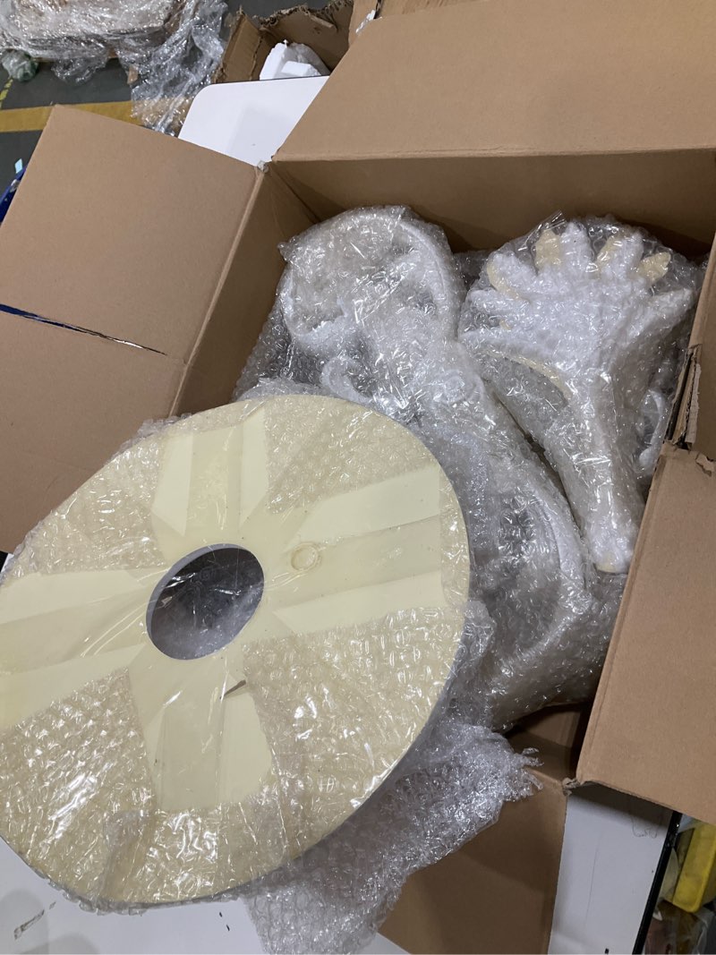 Condition photo showing Good Condition for Nuanchu Large PU Ceiling Medallion Combination Decorative 2.36'' ID French Style Chandelier Base Ceiling Medallion for Light Fixtures Victorian Rosette Light Covers for Chandeliers (35.4'',Elegant) 35.4'' Elegant