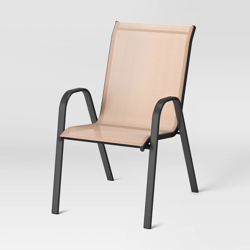 sling stacking chair tan/black - room essentials™