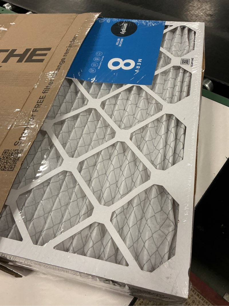 Condition photo showing New/Like New for Simply by MervFilters 16x25x1 Air Filter, MERV 8, MPR 600, AC Furnace Air Filter, 6 Pack