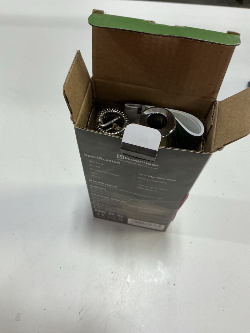 Condition photo showing Good Condition for Maestri House Rechargeable Milk Frother, LunaFro NS Handheld Electric Foam Maker Waterproof Detachable Stainless Steel Whisk Drink Mixer Foamer for Lattes, Cappuccino, No Stand Black