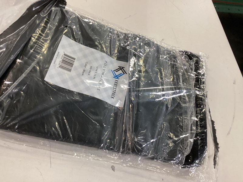 Condition photo showing Good Condition for kkbestpack 100 pcs 12x15.5 poly mailer envelopes shipping bags self adhesive waterproof bags (black), 12 x 15.5 black 12" x 15.5" 100pcs