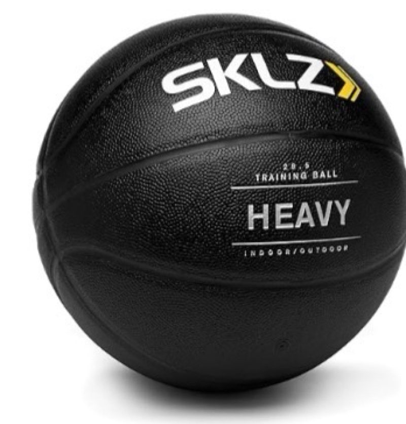 sklz weighted training basketball, 29.5" - 3-lb heavy training ball - black, quality faux leather construction - durable & wear-and-tear resistant dribbling trainer for indoor or outdoor use