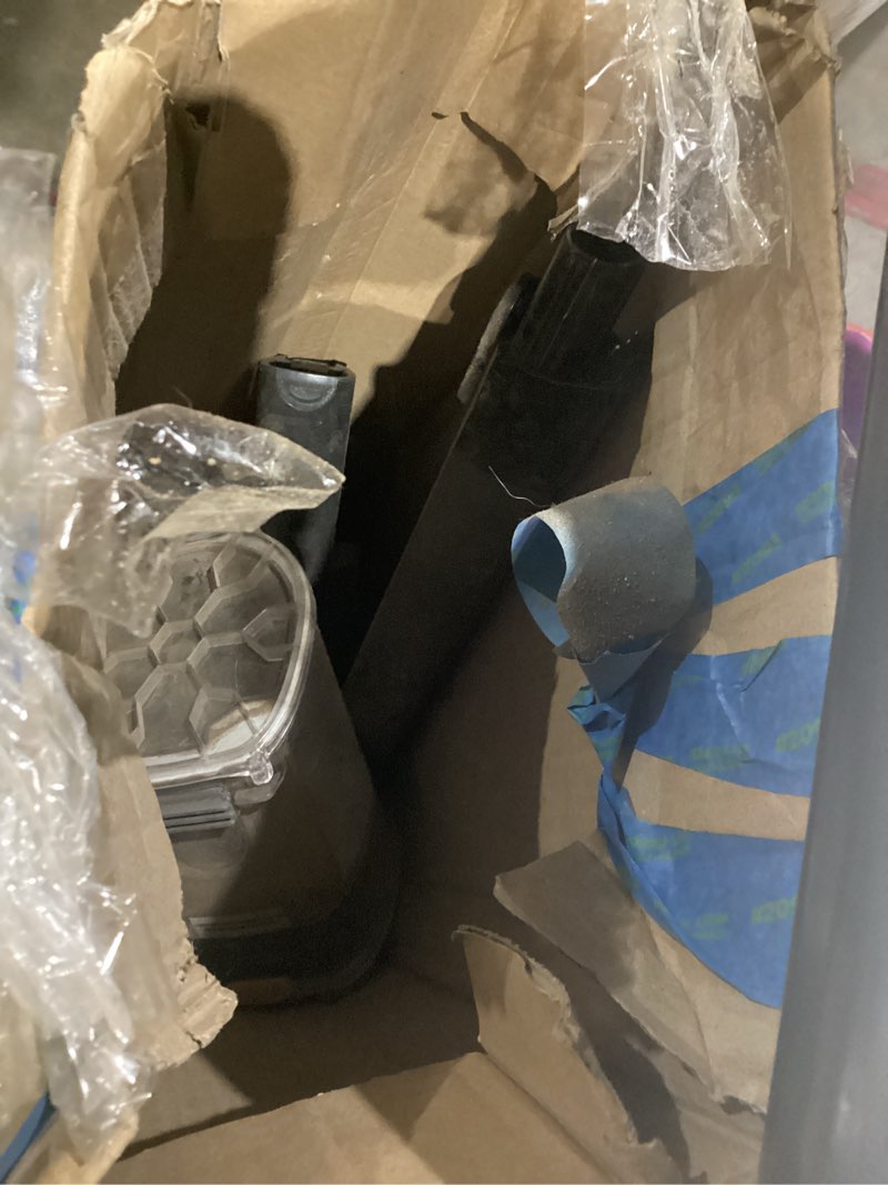 Condition photo showing As Is for shark | pet cordless vacuum cleaner | led headlights | removable handheld vacuum for pet hair | crevice tool & pet multi-tool included | 40min runtime | for carpet & hard floors | grey | ix141 pet cordless essential