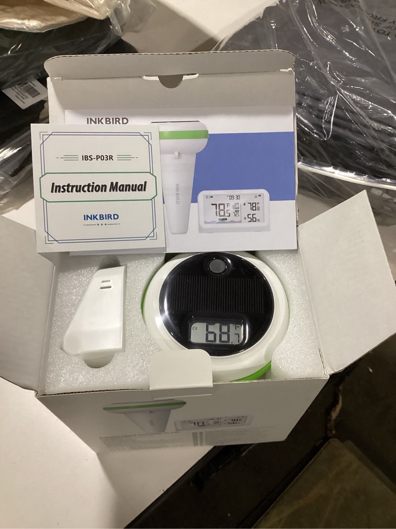 Condition photo showing Good Condition for INKBIRD Solar Powered Floating Pool Thermometer, Wireless Digital Thermometer, IP68 Waterproof with Indoor Temperature Humidity Monitor, for Swimming Pool, IBS-P03R 2nd