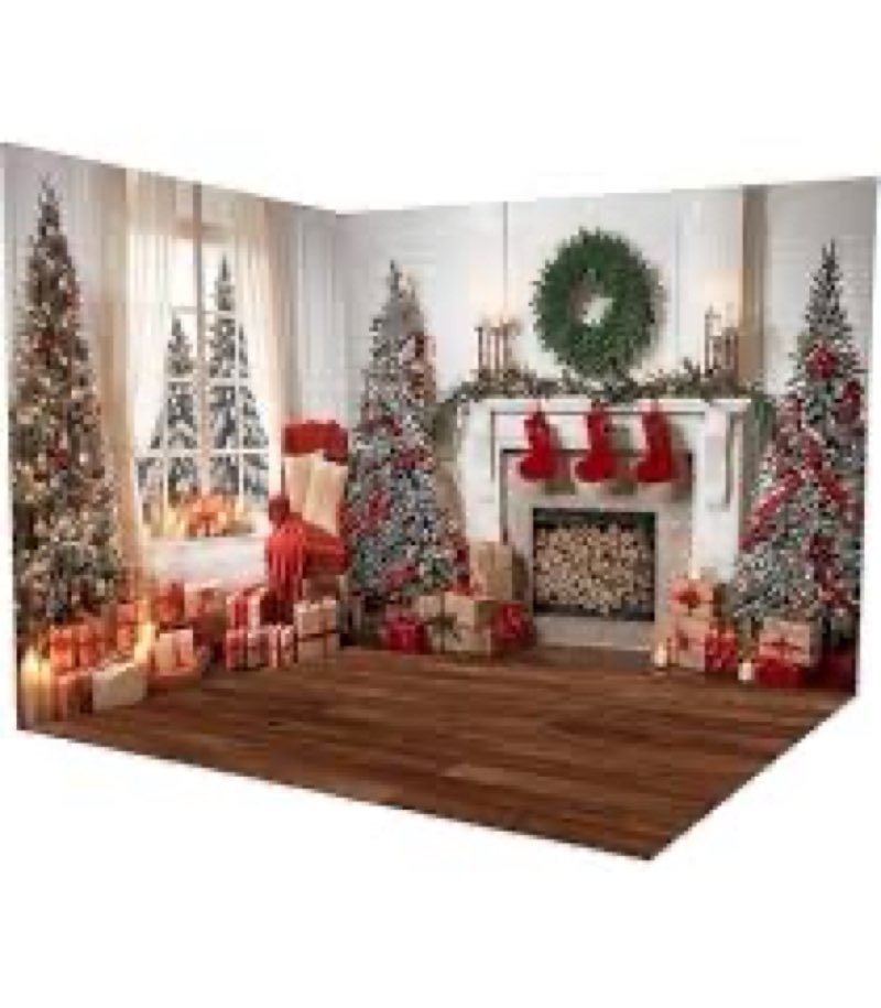 SIMILAR Kate Christmas Backdrops Christmas Window Room Set White Xmas Photo Backdrops(10x8ft,10x8ft,8x8ft)
