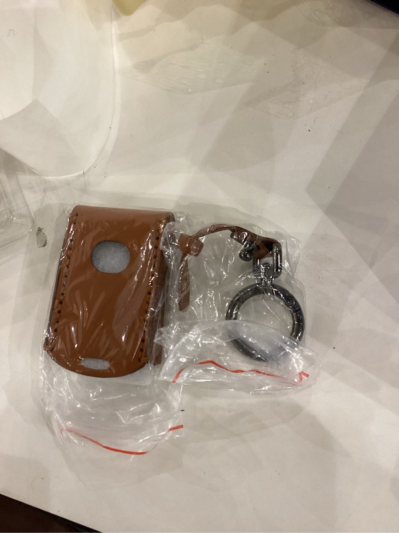 Tukellen for Mazda Leather Key Fob Cover with Keychain Compatible with 3 6 CX-5, CX-30, CX-9,4-Butto