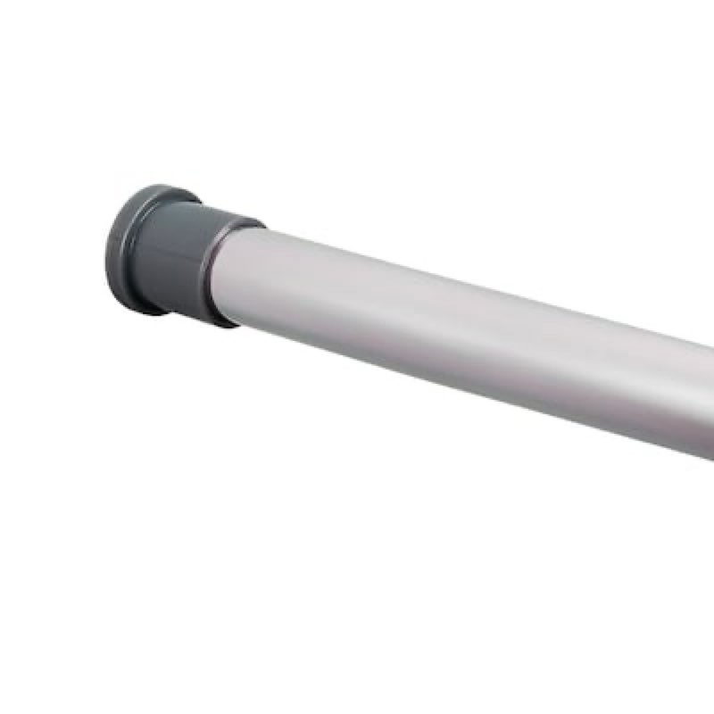 style selections 24 to 40-in chrome tension single straight adjustable shower curtain rod