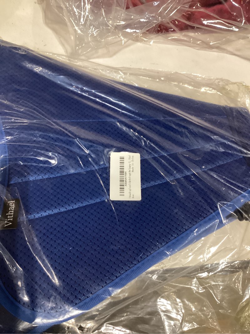 Condition photo showing Good Condition for Upgraded Dog Cone Collar for Dogs After Surgery, Soft Breathable Pet Recovery Collar with Double-Layer Design, Adjustable Dog Cone Collar for Large Medium Dogs, Elizabethan Collar (L, Blue) L (Neck: 15.4-17.3") Blue