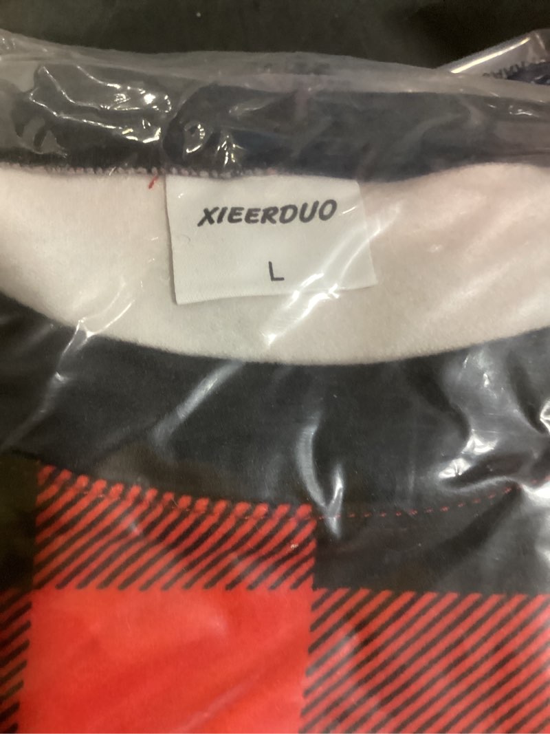 Condition photo showing New/Like New for XIEERDUO Pajamas For Women Long Sleeve Crew Neck With Pockets Tie Dye Leopard Plaid Lounge Sets Two Piece Outfits Pj Set 11-white Leopard X-Large