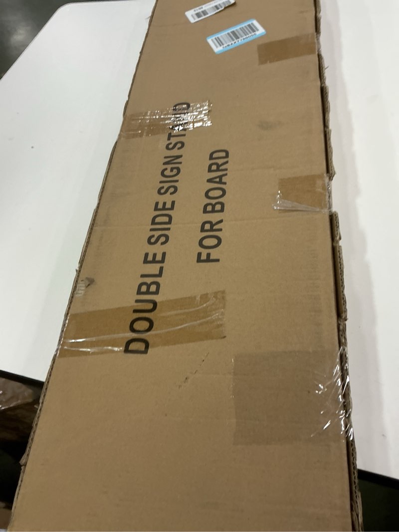 Condition photo showing New/Like New for Poster Stand Heavy Duty - Adjustable Poster Stands for Display Foam Board, Double Sided Pedestal Floor Standing Sign Holder Height Up to 80 Inch, 1 Pack Double-Pole Poster Stand 1 Pack