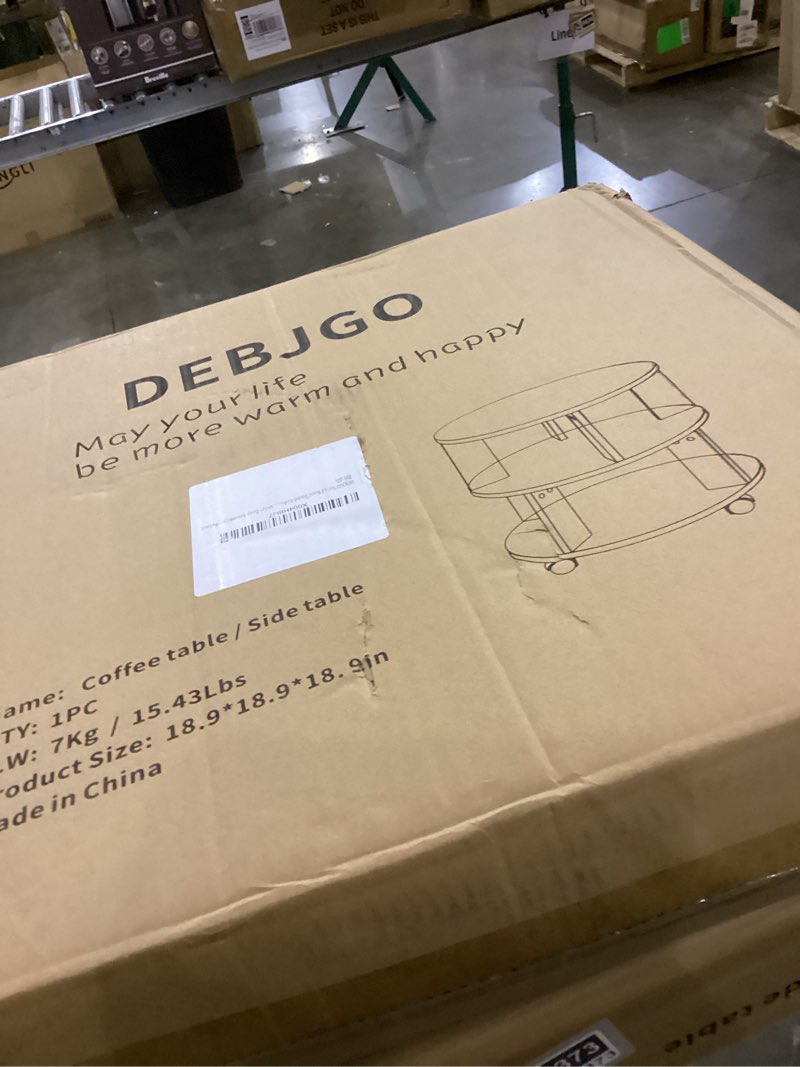 Condition photo showing New/Like New for Solid Wood Side Table, End Table,Coffee Table with Wheels, Bedroom Mid Century Modern Nightstands,Easy Assembly(Walnut)