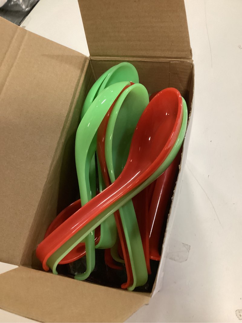 Condition photo showing Good Condition for 48 Pack Christmas Game for Family Party Spoon Relay Race Set Christmas Tree Santa Snowman Reindeer Ball and Spoon Race Game for Indoor Outdoor Holiday Party Favor(Gingerbread ,Bell)