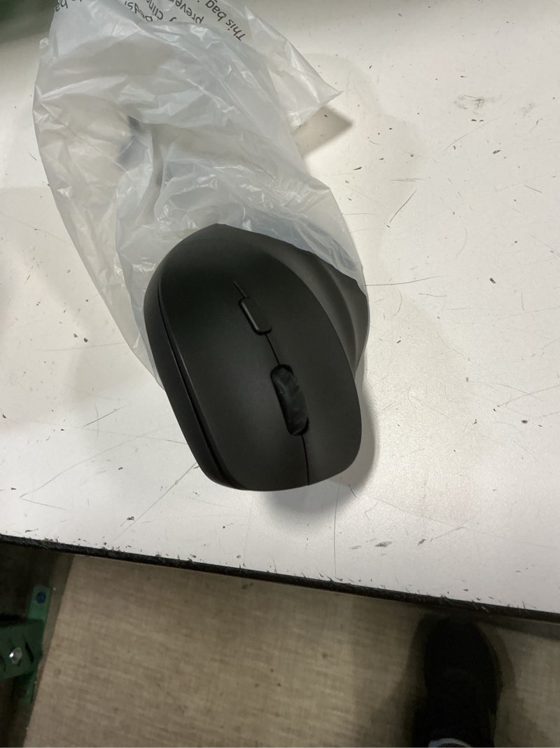 Condition photo showing Good Condition for meetion left-handed ergonomic mouse, wireless vertical rgb rechargeable mouse, bluetooth(5.2 + 3.0) & usb-a with usb-c adapter 4 adjustable dpi mice for mac/windows/pc/tablet/ipad black left-handed black ?for large left hands)