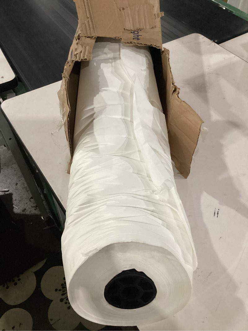 Condition photo showing As Is for pacon rainbow lightweight duo-finish kraft paper roll, 3-feet by 1000-feet, white (63000)