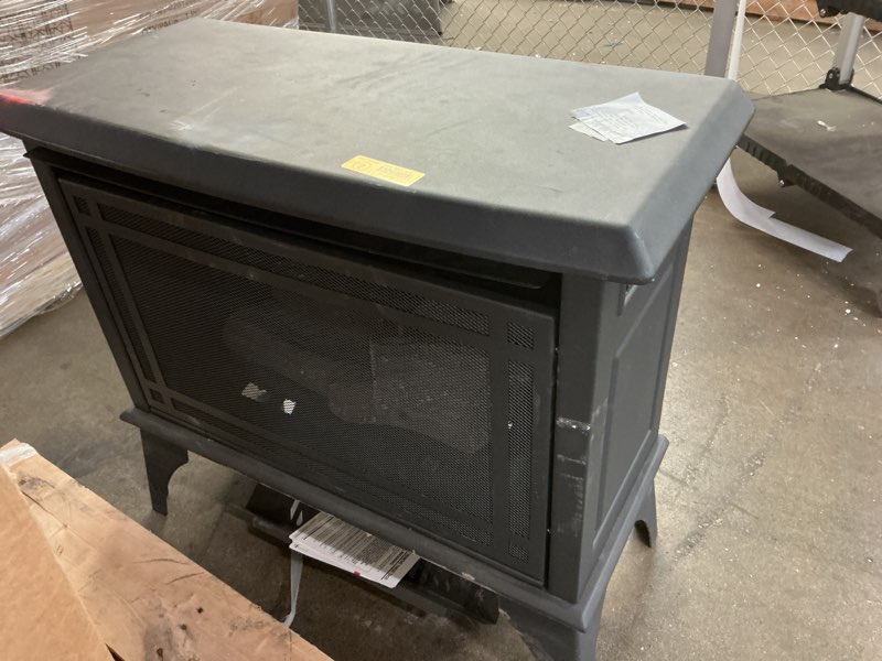 Condition photo showing As Is for allen + roth 1100-sq ft Dual-Burner Vent-free