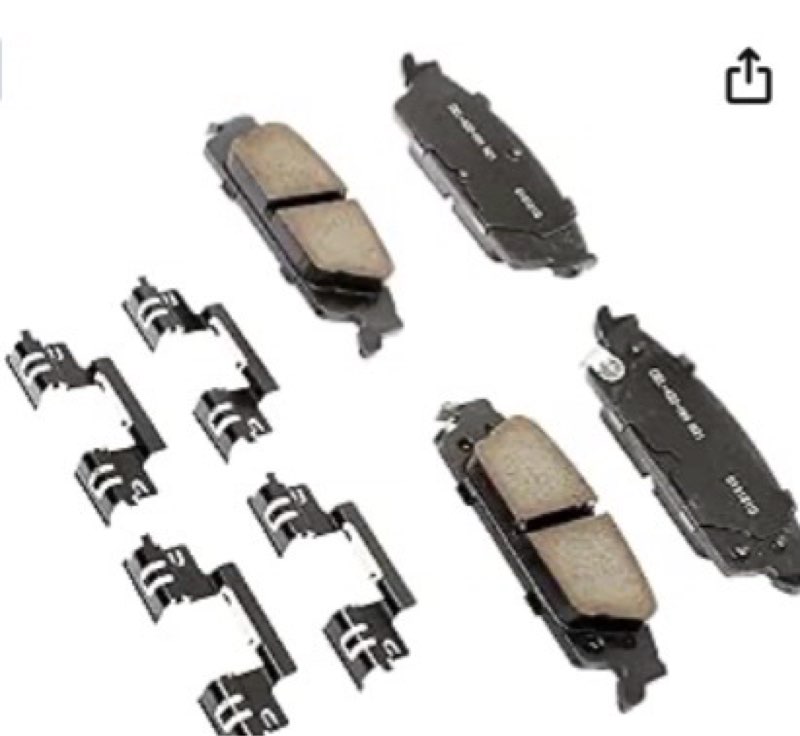 acdelco gold 17d1707chf1 (19428015) ceramic rear disc brake pad kit