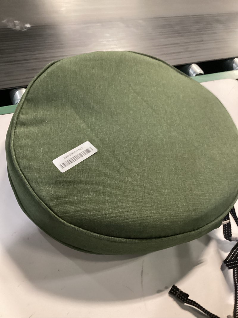 Condition photo showing As Is for REEHUT Meditation Cushion Yoga Zafu Round Buckwheat Cotton for Meditation Mandala 33 x 11 cm Green of 1 