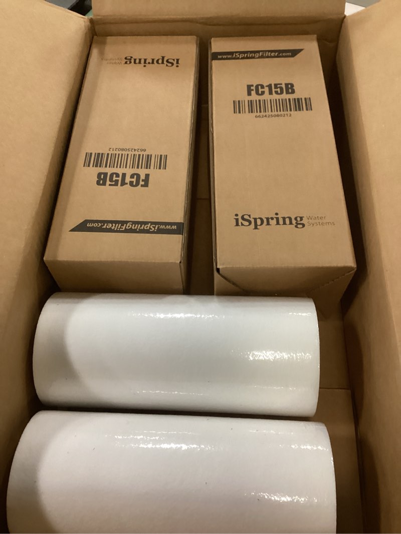 Condition photo showing Good Condition for iSpring F4WGB21B Whole House Filtration High Capacity Sediment and CTO Carbon Block Water Filter Replacement Cartridge Pack Set for WGB21B, 4.5"x10", 4 Count (Pack of 1), White