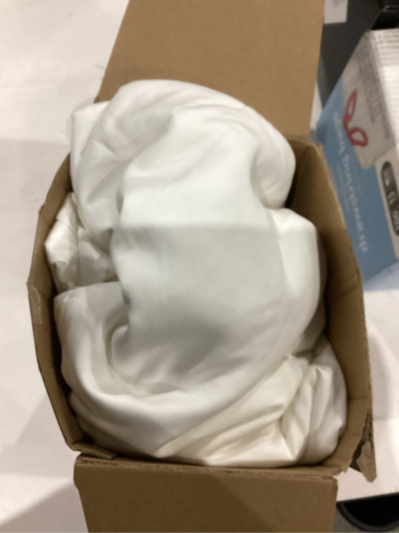 Condition photo showing Good Condition for accuratex cooling sheets split king size white - 100% rayon derived from bamboo_, luxury hotel sheet set for adjustable bed, super soft breathable bedding sheets up to 16 inches deep pockect white split king