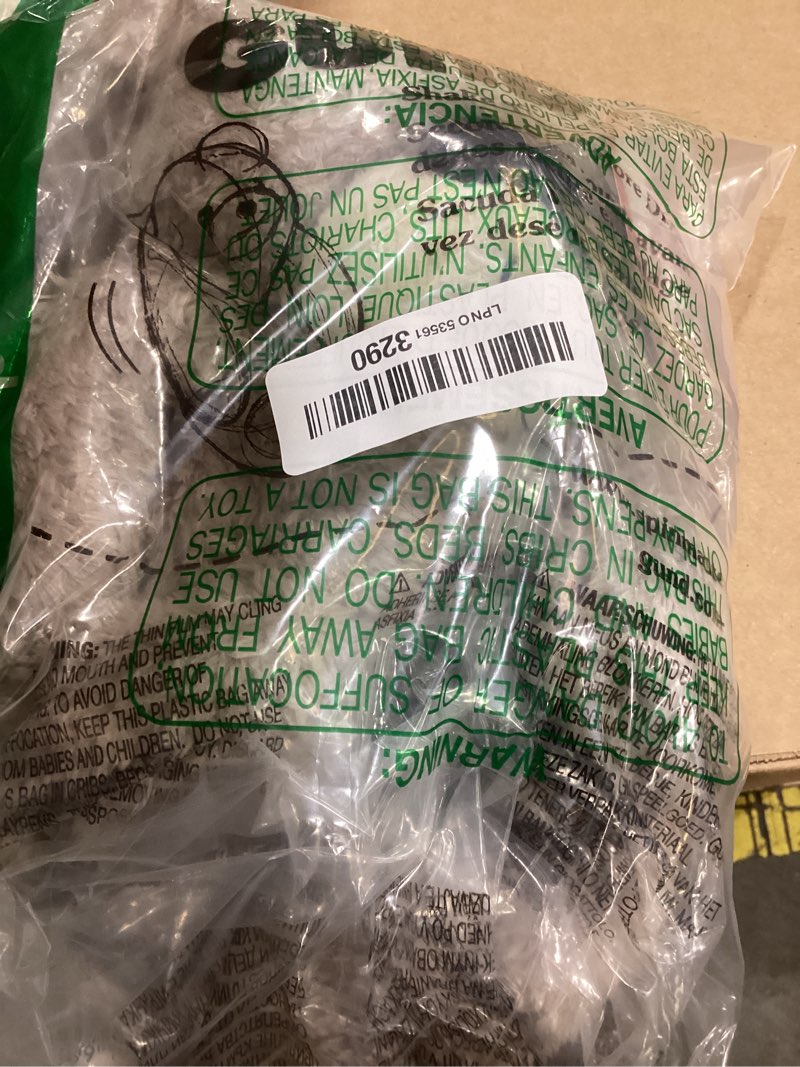 Condition photo showing New/Like New for gund fuzzy teddy bear, premium stuffed animal for ages 1 and up, gray, 13.5”