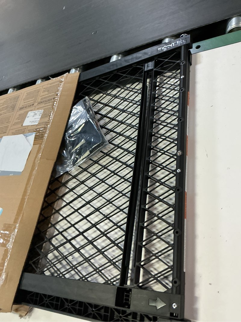 Condition photo showing Good Condition for ingenuity doorway 42w series dog and baby gate, indoor outdoor, won't rust or fade, plastic panel, fits 23-42" openings, 24” tall black 1-pack