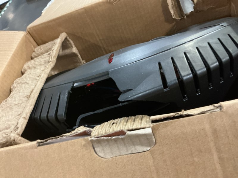 Condition photo showing As Is for ez-heat 1,500-watt radiant quartz tower space heater with dual heating settings, adjustable thermostat, overheat protection, safety tip over switch, mg-qgw15-607