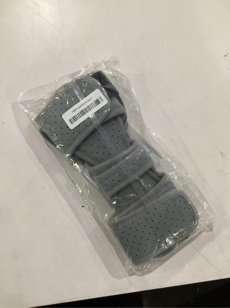 Condition photo showing Good Condition for upgraded plantar fasciitis night splint, 3 adjustable straps plantar fasciitis relief braces for achilles tendonitis, foot drop & heel spur pain relief day & night (elephant grey) one size elephant grey 1