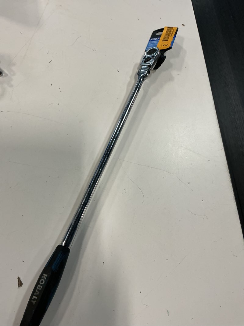 Condition photo showing As Is for kobalt 72-tooth 3/8-in drive comfort grip handle flexible head ratchet