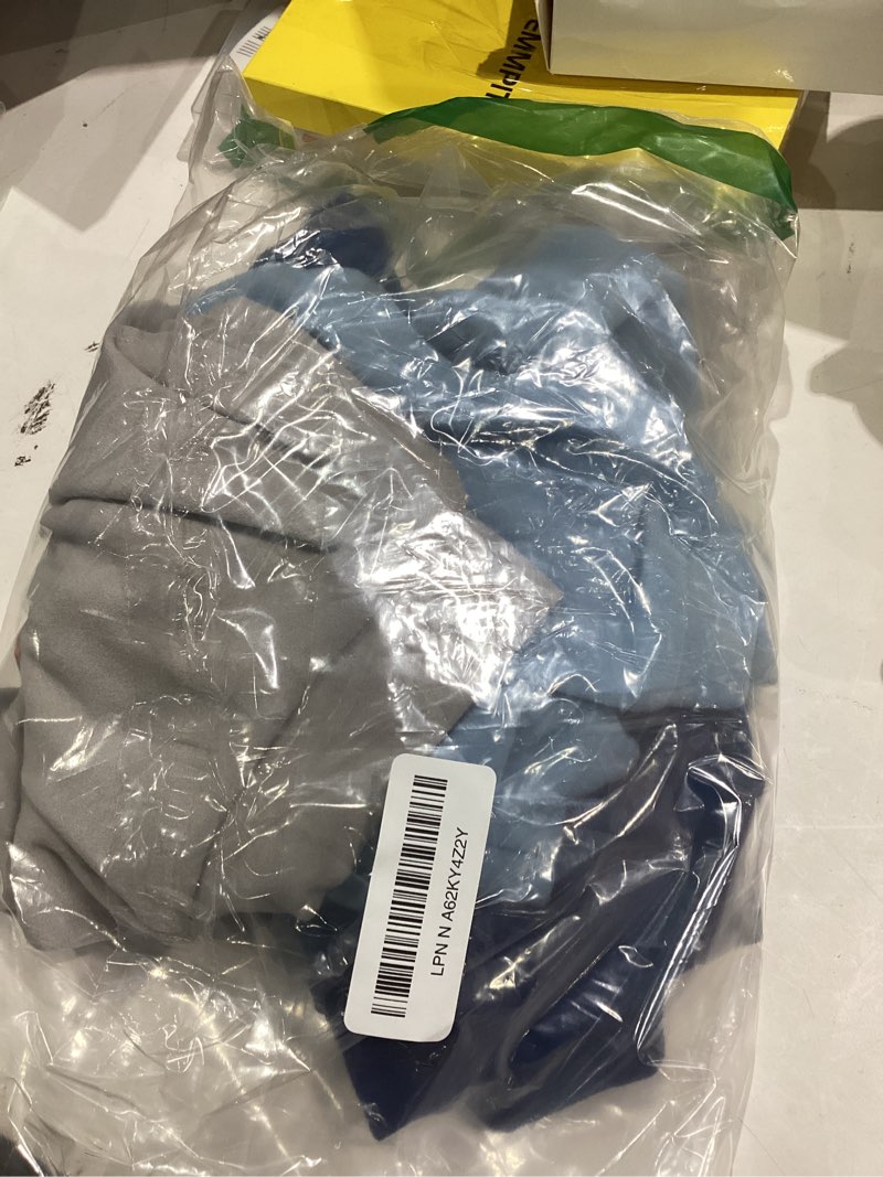 Condition photo showing Good Condition for XPUDAC 3 Pack Fleece Dog Pajamas Winter Dog Clothes for Small Medium Dogs Boy Girl Warm Soft Puppy Outfit Pet Costume, Light Sky Blue, Navy, Light Gray, M Light Sky Blue, Navy, Light Gray Medium(Chest-16.5")