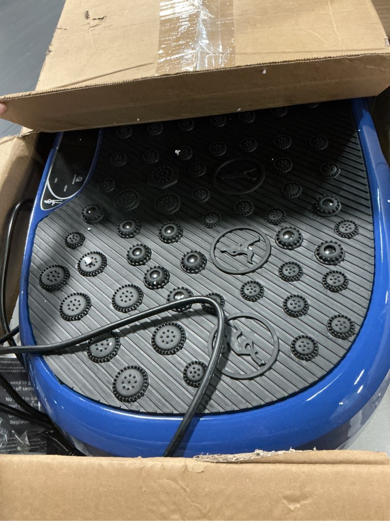 Condition photo showing Good Condition for eilison fitmaxx 3d xl vibration plate exercise machine - whole body workout vibration platform w/loop bands - lymphatic drainage machine for weight loss, shaping, wellness, recovery blue