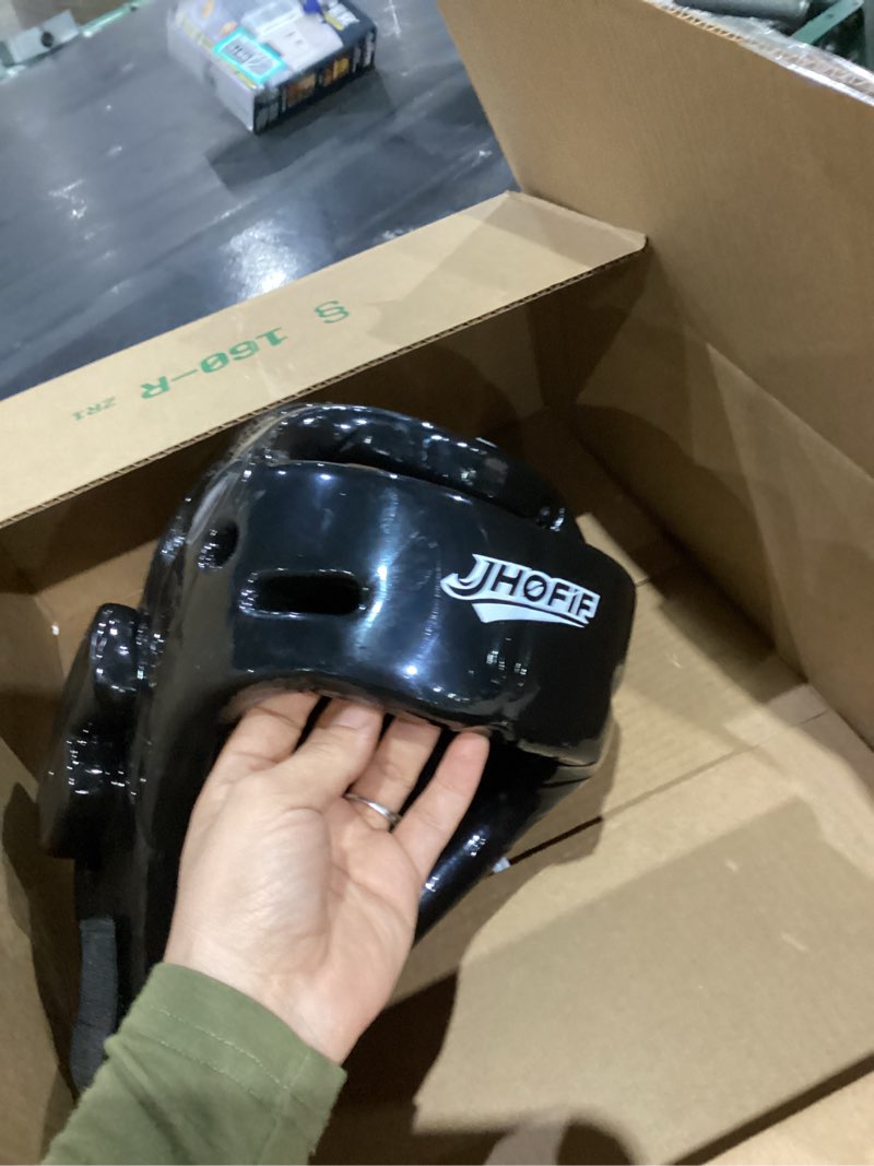 Condition photo showing Good Condition for Kids & Adults Boxing Helmet, Martial Arts Sparring Headgear for Karate, Kickboxing, Taekwondo & MMA Training/Competition - Adjustable and Breathable, Healthy Material, 3 Colors Black X-Large