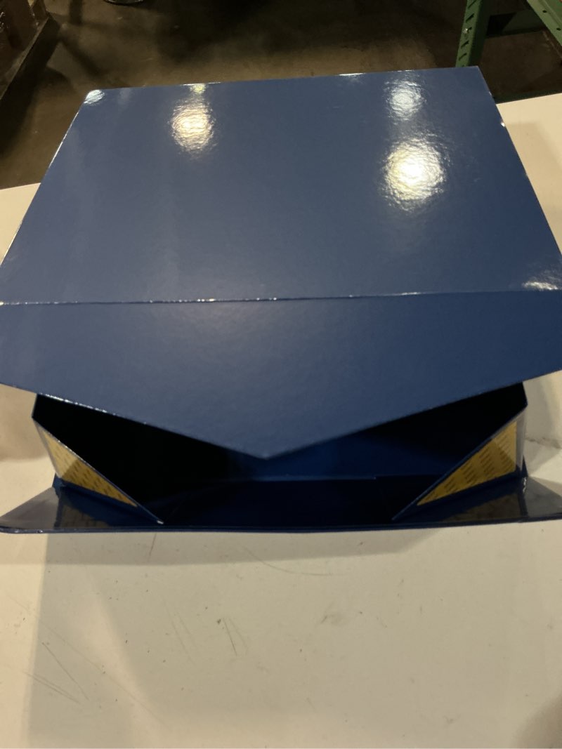Condition photo showing Good Condition for packhome 17x14.5x5.5 inches, extra large gift box with lid, magnetic closure box for clothes and large gifts (glossy blue) blue 1 count (pack of 1)