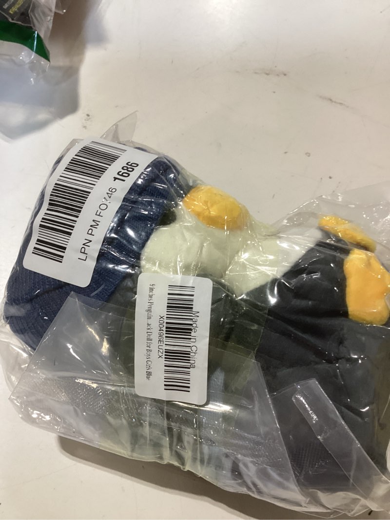 Condition photo showing New/Like New for bsvome 9 inches penguin stuffed animals soft plush cute travel with hat backpack doll for boys girls blue penguin