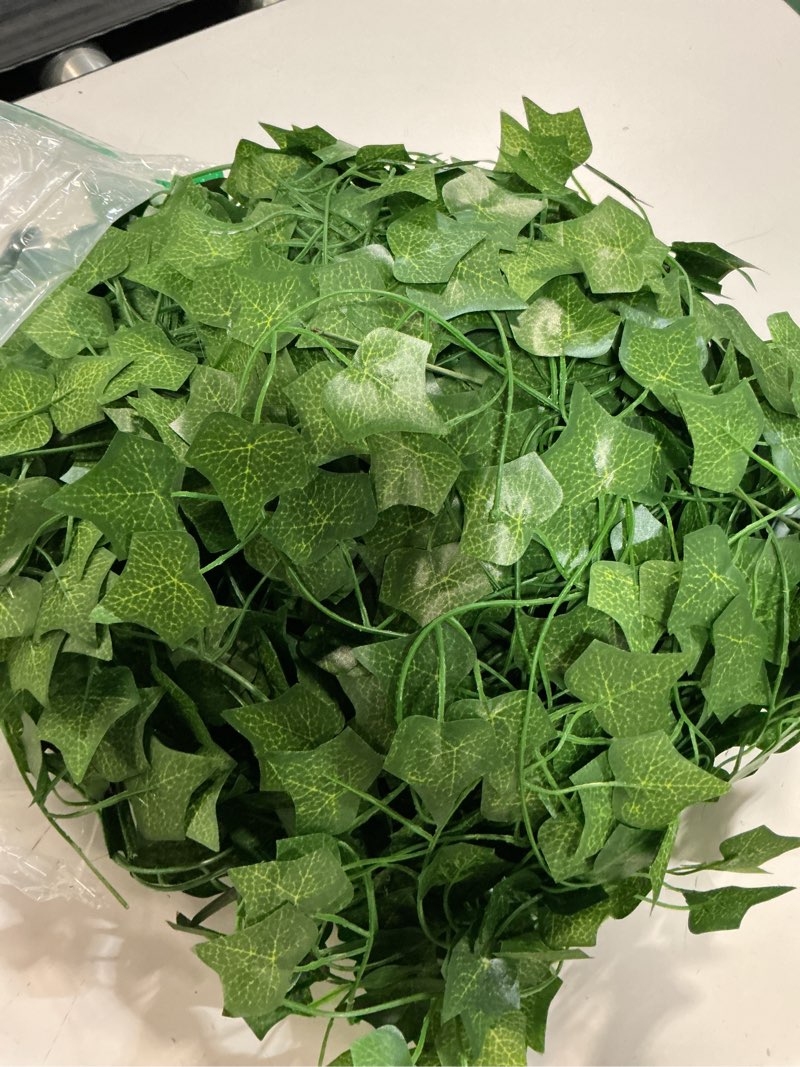 Condition photo showing Good Condition for cqure 36 pack 252ft artificial ivy garland, fake vines leaf garland green leaves fake plants hanging vines plant greenery garland for bedroom wedding party garden wall room decor