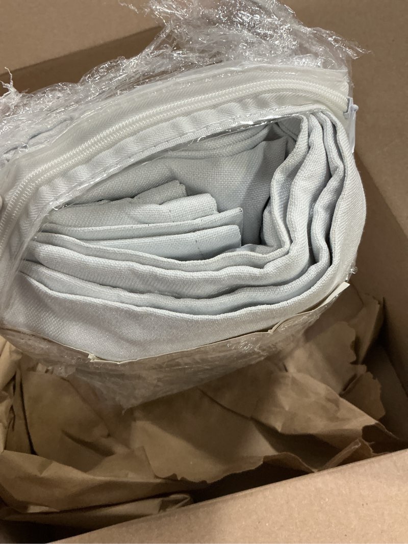 Condition photo showing Good Condition for keqiaosuocai white total shade blackout curtains/draperies 96 inch long, full shading curtain with grey backing for windows, thermal insulated drapes, back tab rod pocket, w50 x l96 pure white 50"w x 96"l (pack of 2)