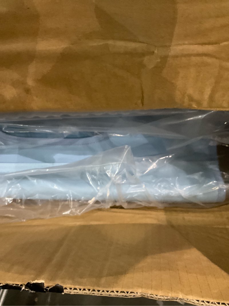 Condition photo showing New/Like New for WLIVE Outdoor Tanning Chair, 5-Position Folding Beach Chair with Face Hole, Portable Patio Lounge Chair for Beach, Pool,Camping, Light Blue