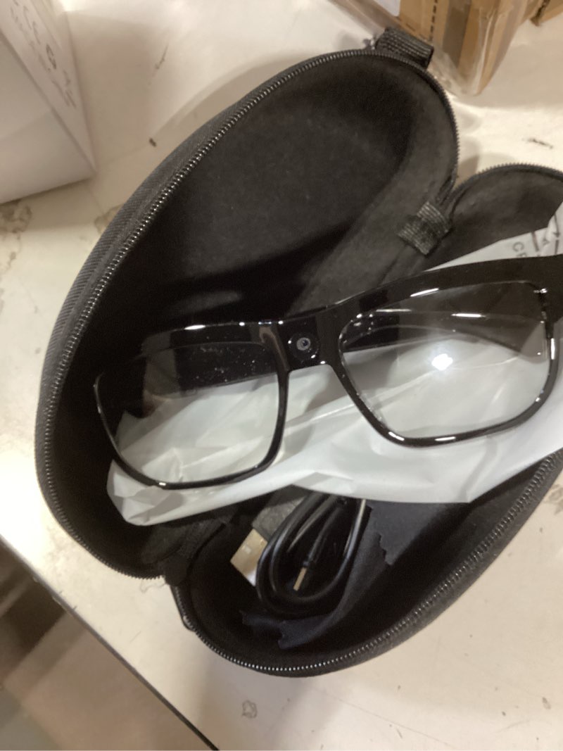 Condition photo showing New/Like New for camera glasses video glasses hd smart glasses recording outdoor sport glasses with camera wearable eyeglass built-in 32g memory card only open on computer