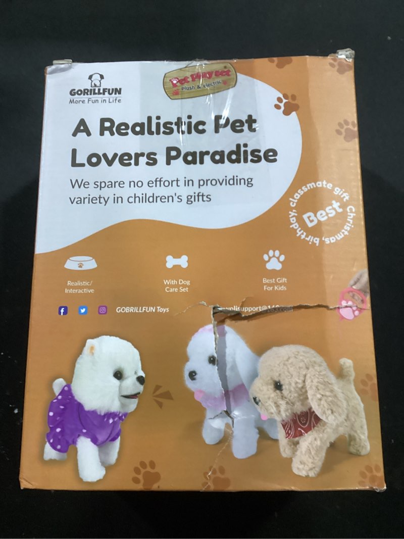 Condition photo showing Good Condition for GOBRILLFUN Interactive Walking Plush Puppy Toy Dog, Remote Control Electronic Robot Dog Realistic Wa