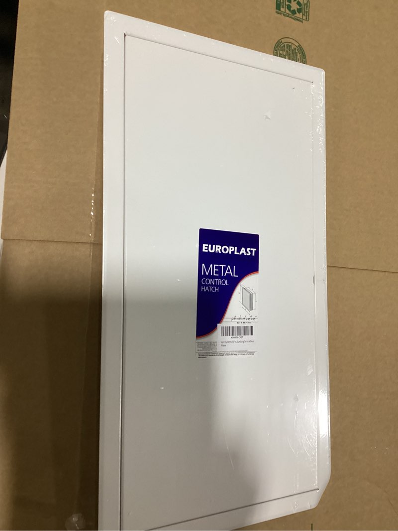 Condition photo showing As Is for Vent Systems 10'' x 20'' Inch White Metal Access Panel - Easy Access Doors - Access Panel for Drywall, Wall, Electrical and Plumbing Service Door 1 10" x 20"