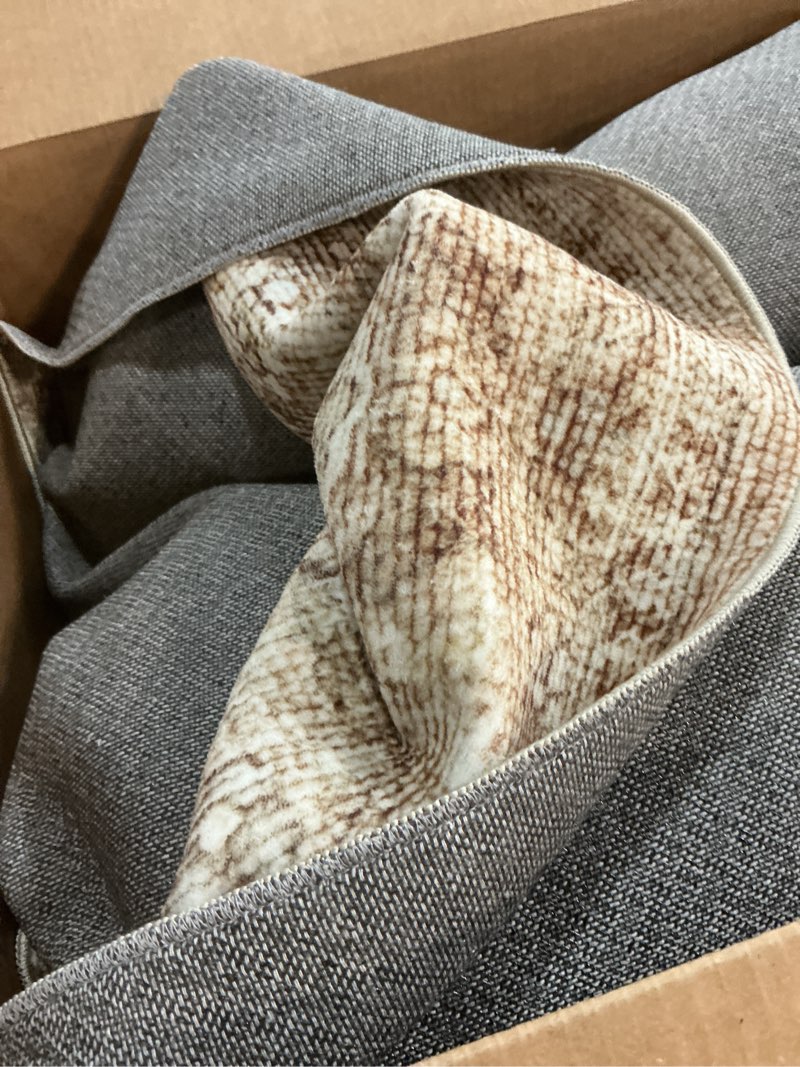 Condition photo showing Good Condition for 12x15 Washable Area Rug Beige Neutral Abstract Living Room Large Carpet Non Slip Bedroom Indoor Office Dining Room Low Pile Thin Rug Beige 12' x 15' (Rectangular)