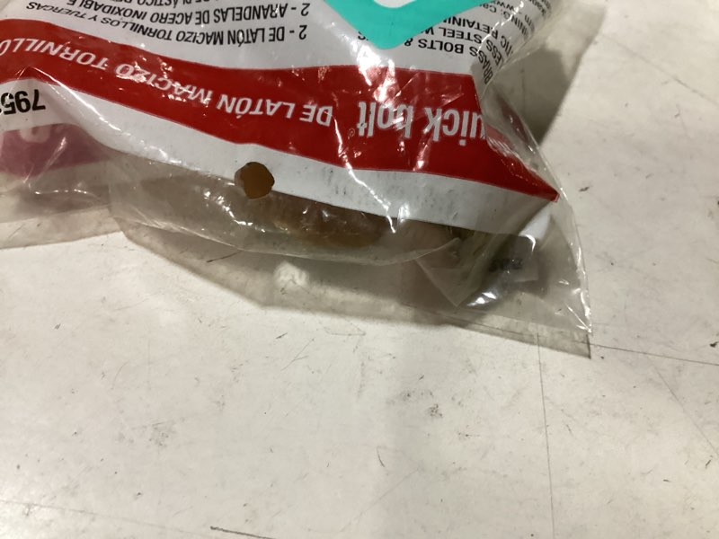 Condition photo showing Good Condition for ez-flo 1/4 inch x 2-1/4 inch closet bolt set, solid brass plated, 40021 1/4 in. x 2-1/4 in.