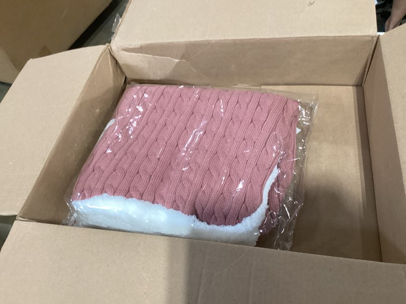 Condition photo showing As Is for baby car seat/strollers footmuff – warm plush winter cover for infants blush pink