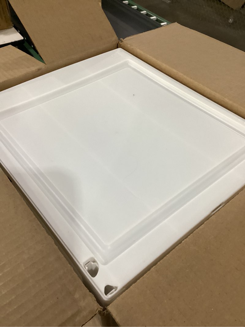Condition photo showing New/Like New for IRIS USA 14.5 Qt. Plastic Drawer Storage Organizer Stacking Drawers, 3-Pack, Stackable Unit with Sliding Drawer for Clothes Bedroom Kitchen Under Sink Pantry Craft Room Bathroom Dorm Office, White 3 Pack 14 Qt.