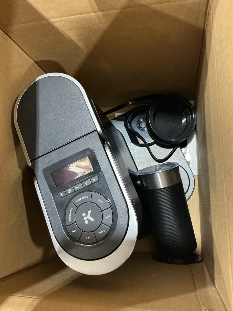 Condition photo showing As Is for keurig k-brew+chill iced or hot single-serve k-cup coffee maker with multistream and quickchill technology, 70oz. removable reservoir